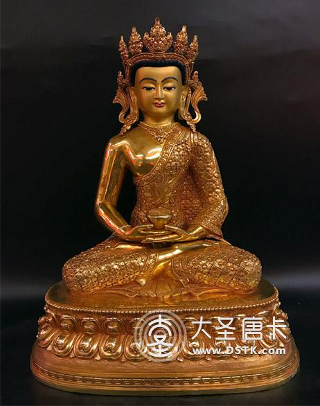 阿彌陀佛鎏金30cm