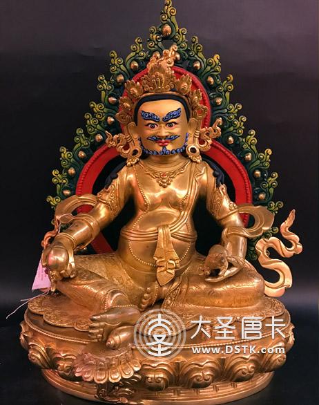 黃財神鎏金一尺