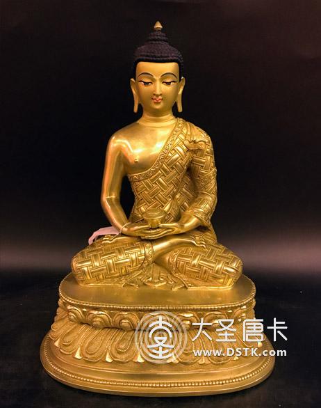 阿彌陀佛鎏金7寸