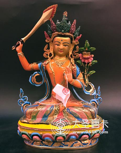 文殊菩薩彩繪7寸