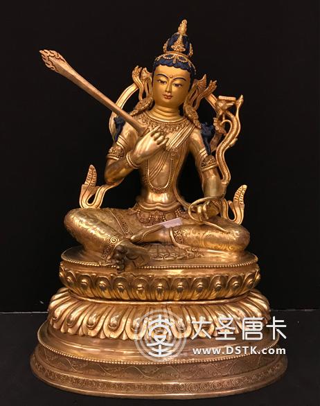 文殊菩薩鎏金40cm