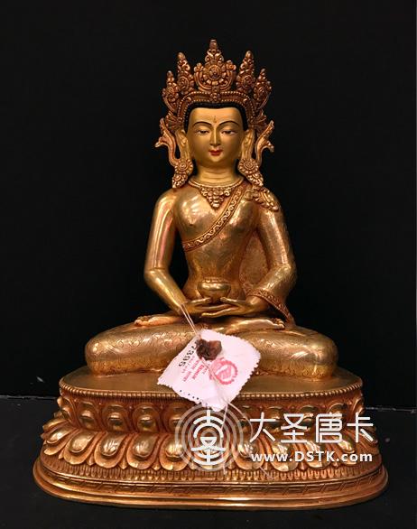 阿彌陀佛鎏金25cm