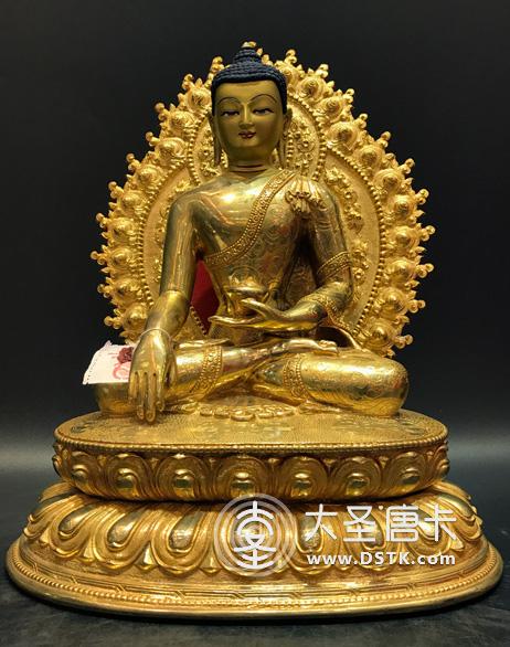 釋迦牟尼佛鎏金一尺