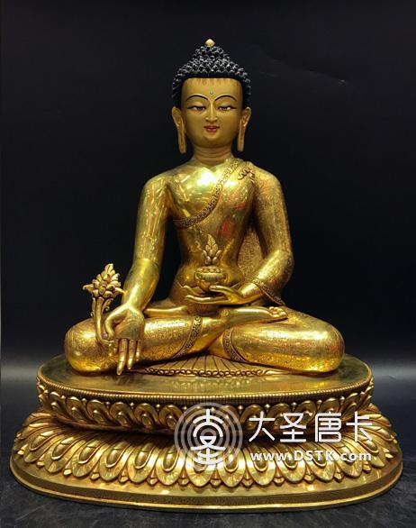 藥師佛鎏金一尺半