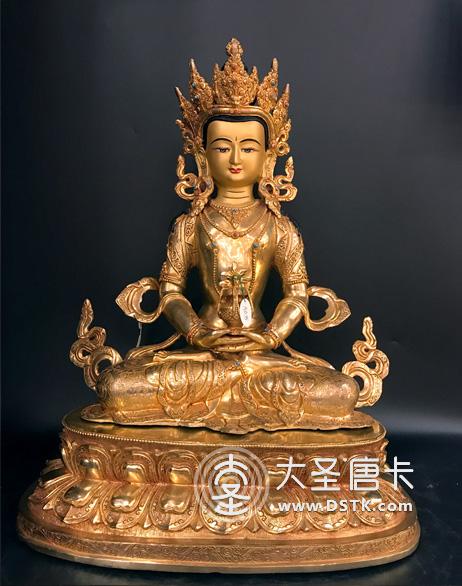 長壽佛鎏金一尺半