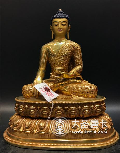 釋迦牟尼佛鎏金一尺