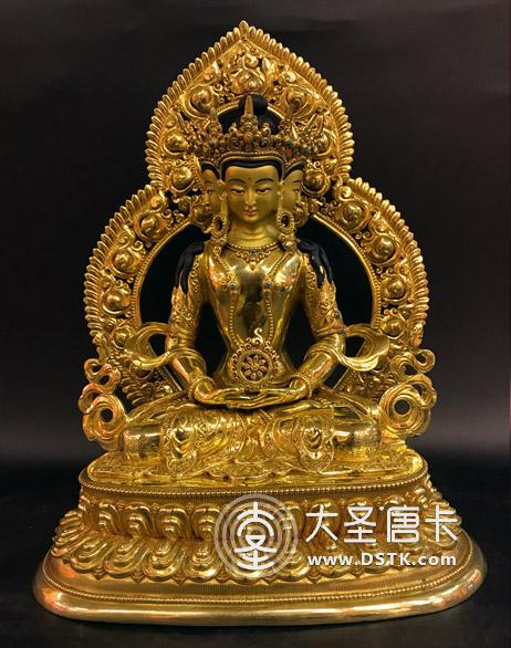 大日如來(lái)鎏金27cm