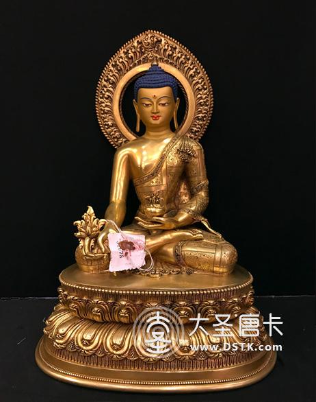 藥師佛鎏金一尺半