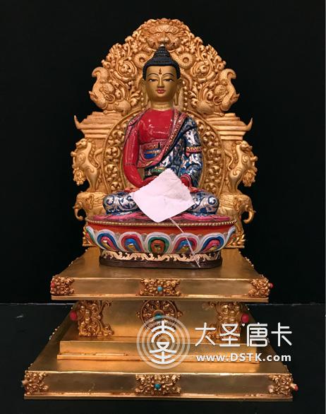 阿彌陀佛鎏金一尺