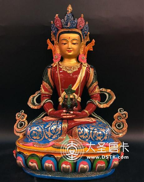 長壽佛彩繪一尺