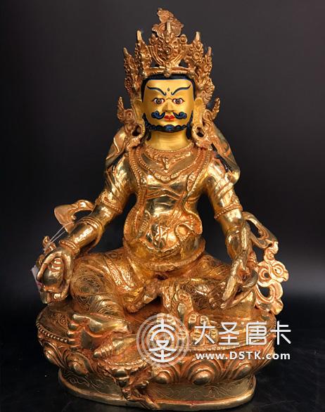 黃財神鎏金一尺