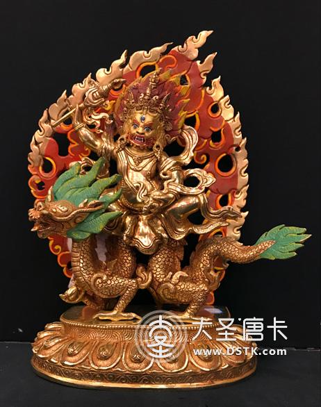 白財神鎏金一尺