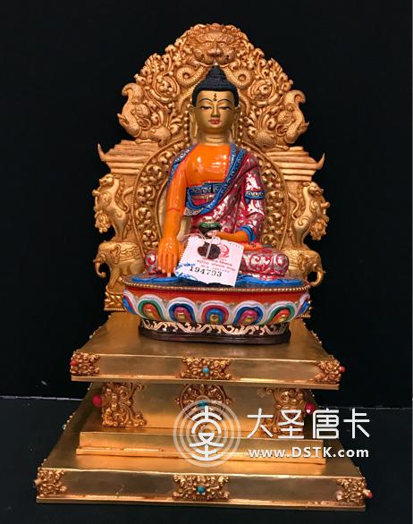 釋迦牟尼佛鎏金一尺