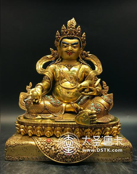 黃財神鎏金一尺二