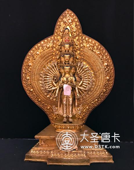 千手觀音鎏金63cm