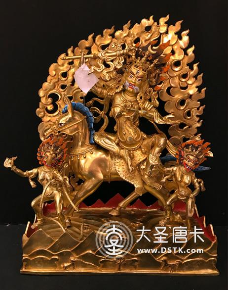 吉祥天母鎏金50cm