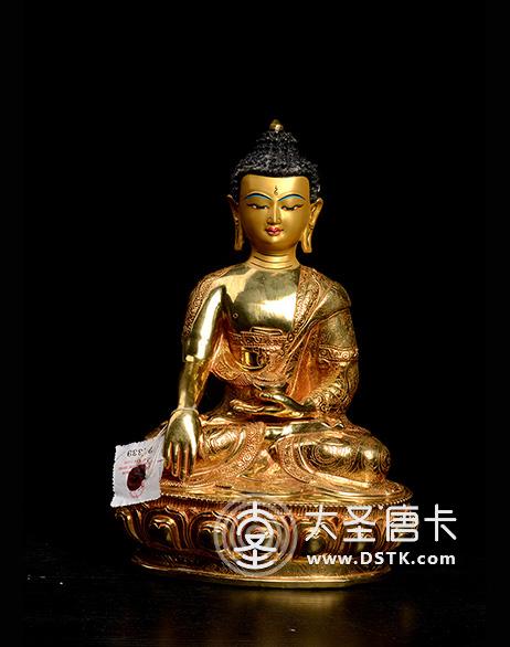 釋迦牟尼佛鎏金一尺