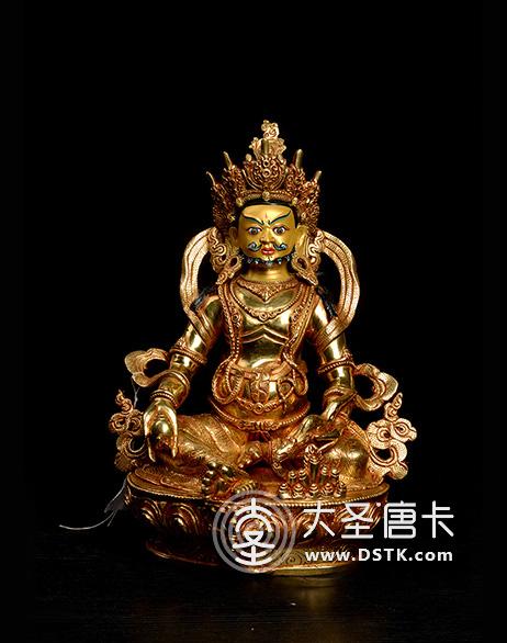 黃財神鎏金一尺