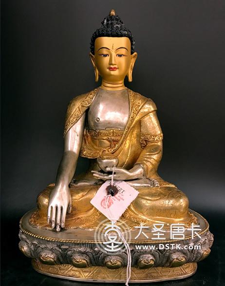 釋迦牟尼佛鎏金一尺