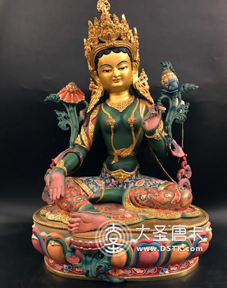 綠度母鎏金50cm