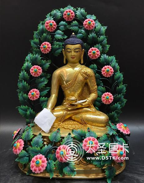 釋迦牟尼佛鎏金一尺半