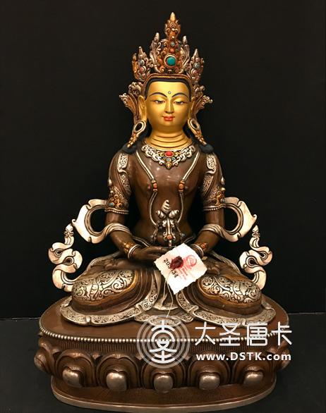 長壽佛鎏金一尺半