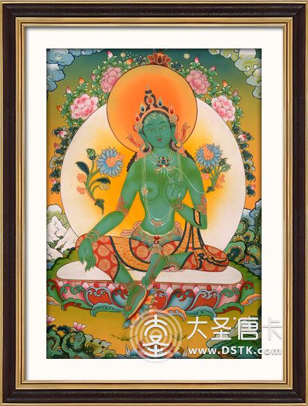 綠度母西藏唐卡