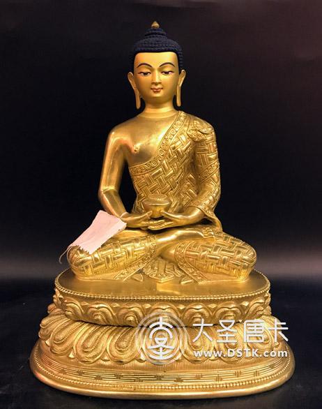 阿彌陀佛鎏金7寸