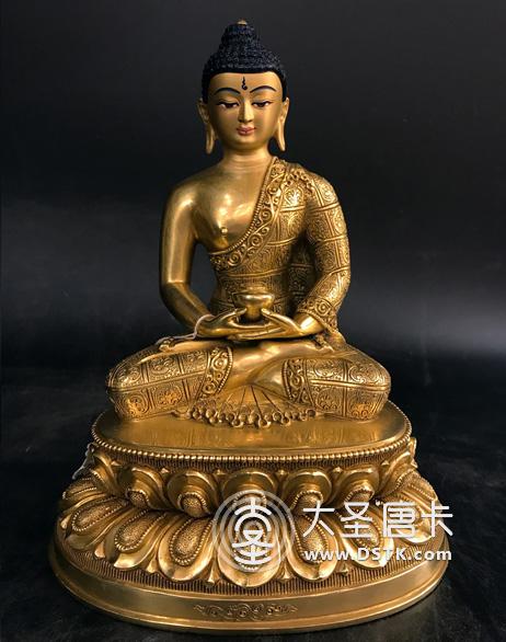 阿彌陀佛鎏金17cm