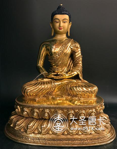 阿彌陀佛鎏金一尺