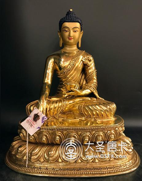 釋迦牟尼佛鎏金一尺