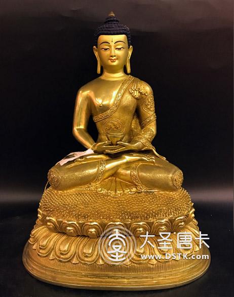 阿彌陀佛鎏金30cm