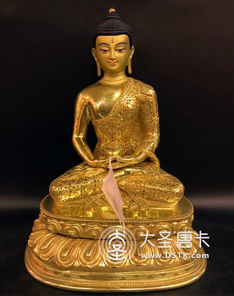 阿彌陀佛鎏金25cm