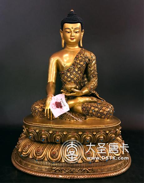 釋迦牟尼佛鎏金一尺