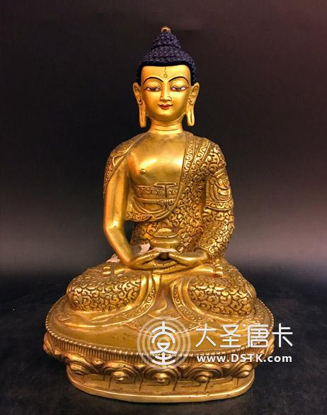 阿彌陀佛鎏金20cm