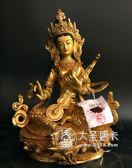 妙音天女鎏金23cm