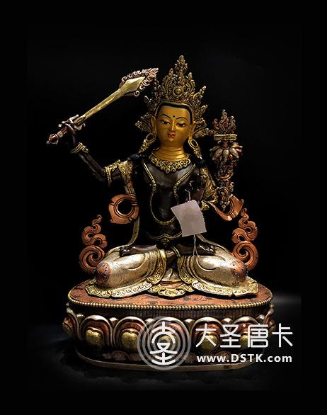 文殊菩薩紫銅40cm