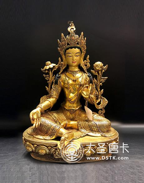 綠度母鎏金48cm