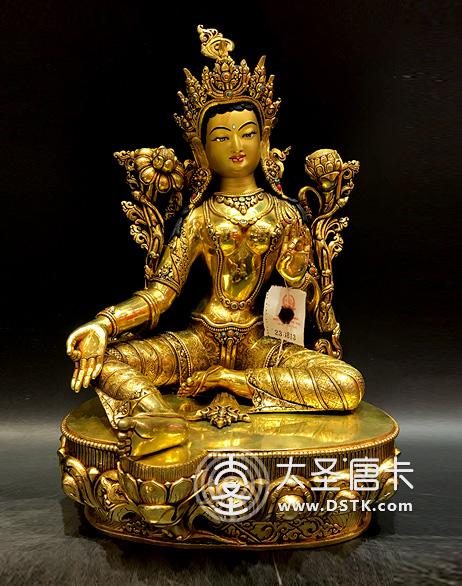 綠度母鎏金40cm