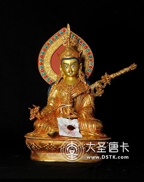 蓮花生大師鎏金23cm