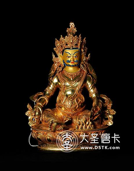 黃財神鎏金一尺