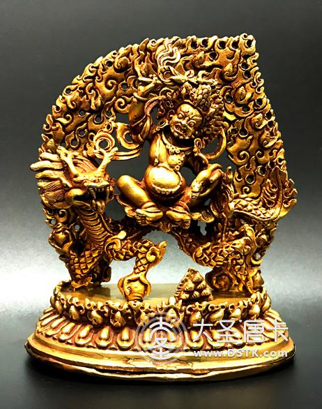 白財神鎏金12cm