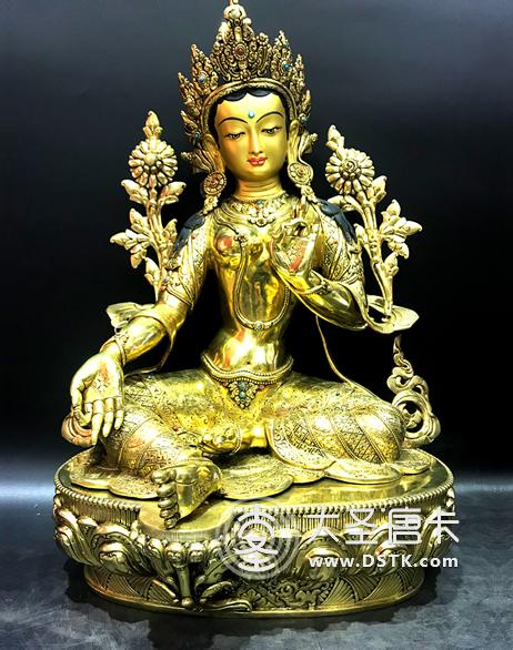 綠度母鎏金50cm