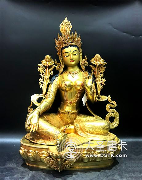 綠度母鎏金53cm