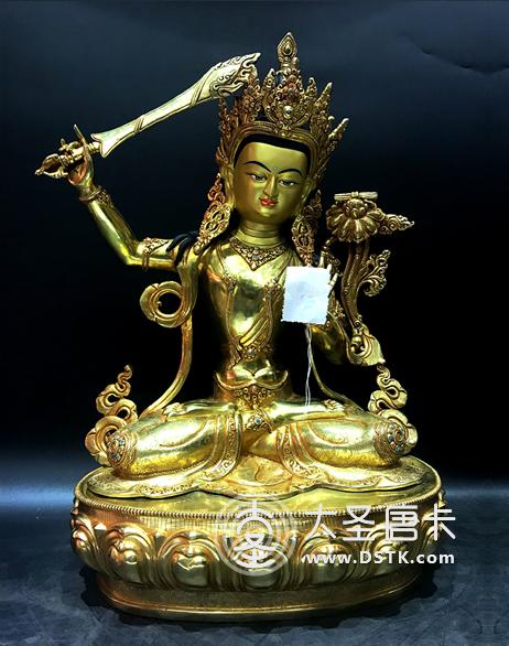 文殊菩薩鎏金50cm