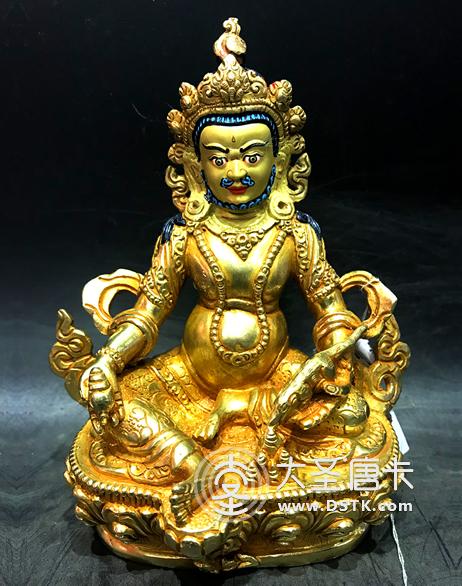 黃財神鎏金14cm