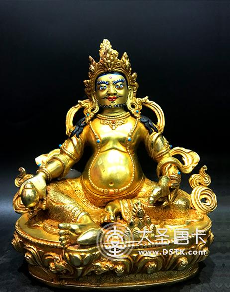 黃財神鎏金23cm