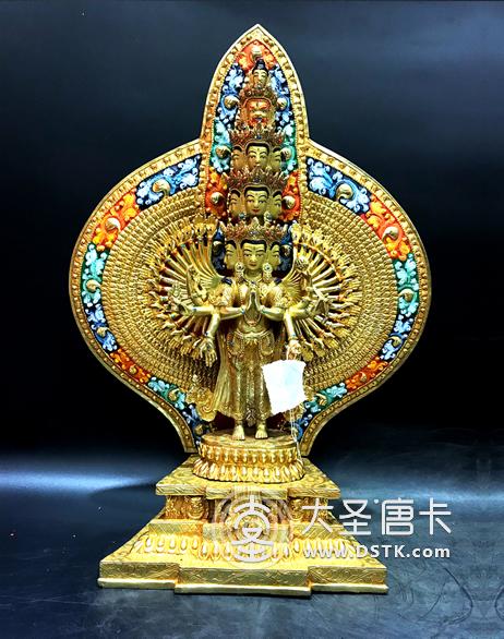 千手觀音鎏金50cm