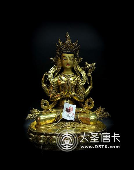 四臂觀音鎏金33cm