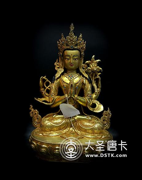 四臂觀音鎏金33cm